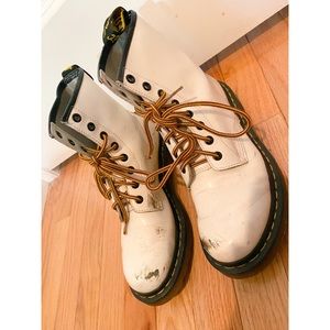 White Patent Leather Dr Martens